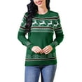 thumbnail image 1 of GymChoice Women's Christmas Sweater,Long Sleeve Reindeer Knit Pullover Tops, 1 of 7