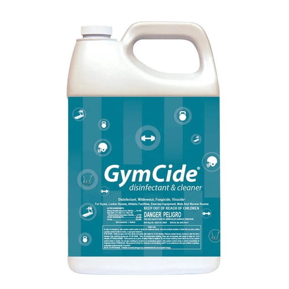 GymCide Disinfectant & Cleaner For Gyms, Sports Equipment, & Locker Rooms, Concentrated Liquid, 1 Gallon