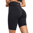 thumbnail image 1 of GymCope Womens 8" High Waist Yoga Shorts for Women Athletic Biker Shorts Workout Shorts Tummy Control Deep Pockets, Black, L, 1 of 7