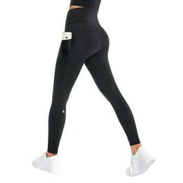 UMINEUX Yoga Pants for Women, 7/8 High Waist Leggings with Pockets 2 Pack  (Medium, Black + Black)