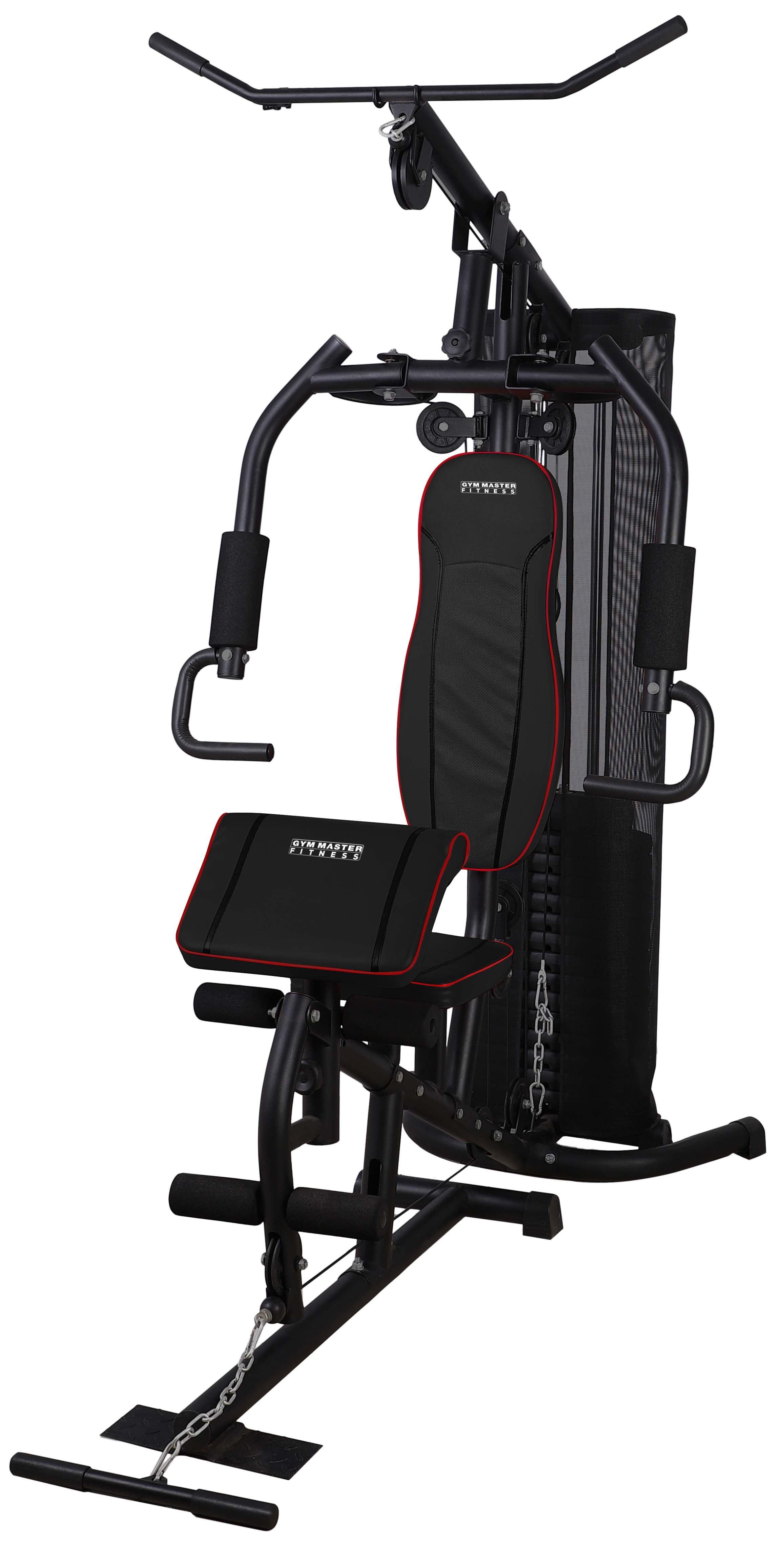 GymMaster Multifunctional Home Gym 100 Lbs with Upright Bench Press Black