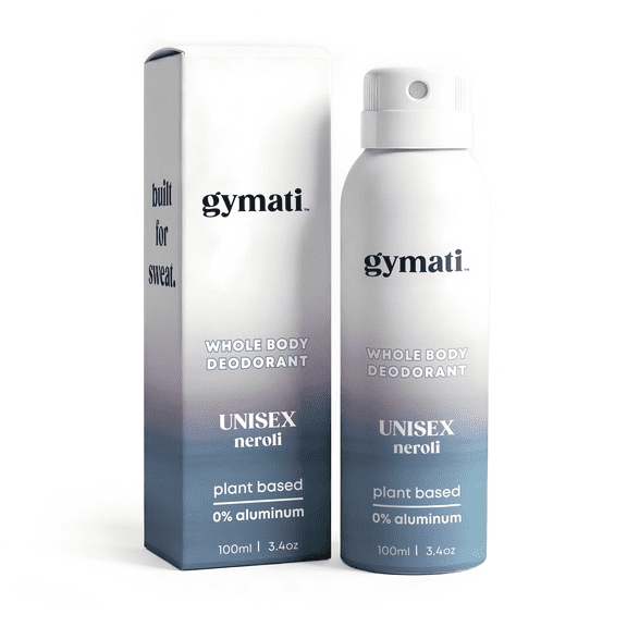 Gymati Natural Deodorant Whole Body Spray For Men & Women| Aluminum Free | Made in USA | 3.4 oz /Travel Size