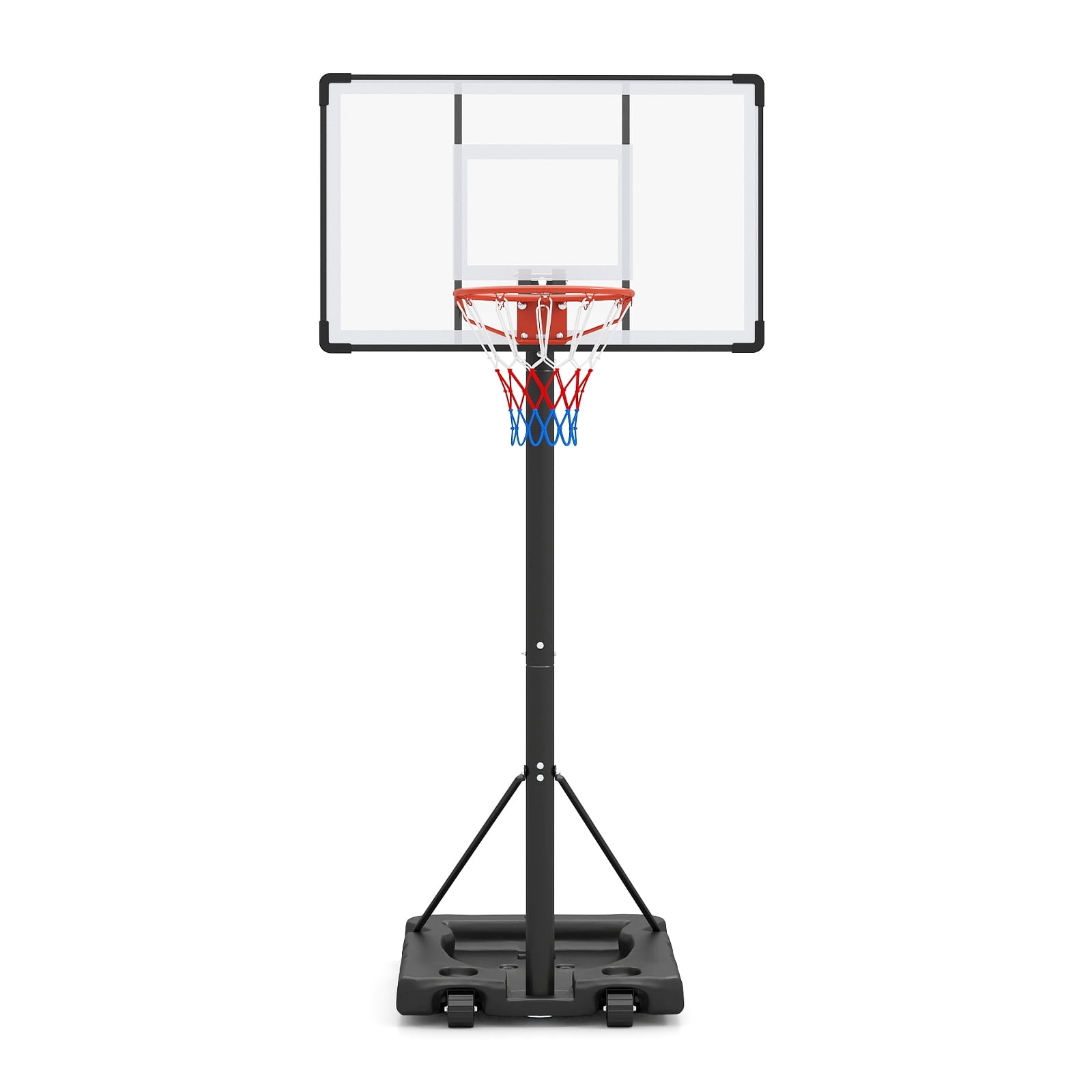 Gymax 10 FT Portable Basketball Hoop w/ Shock Absorbent Rim Fillable Base for Adults