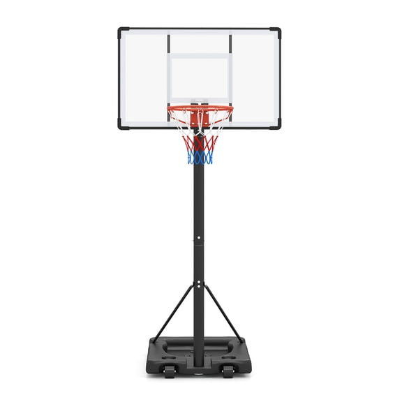 Gymax 10 FT Portable Basketball Hoop w/ Shock Absorbent Rim Fillable Base for Adults