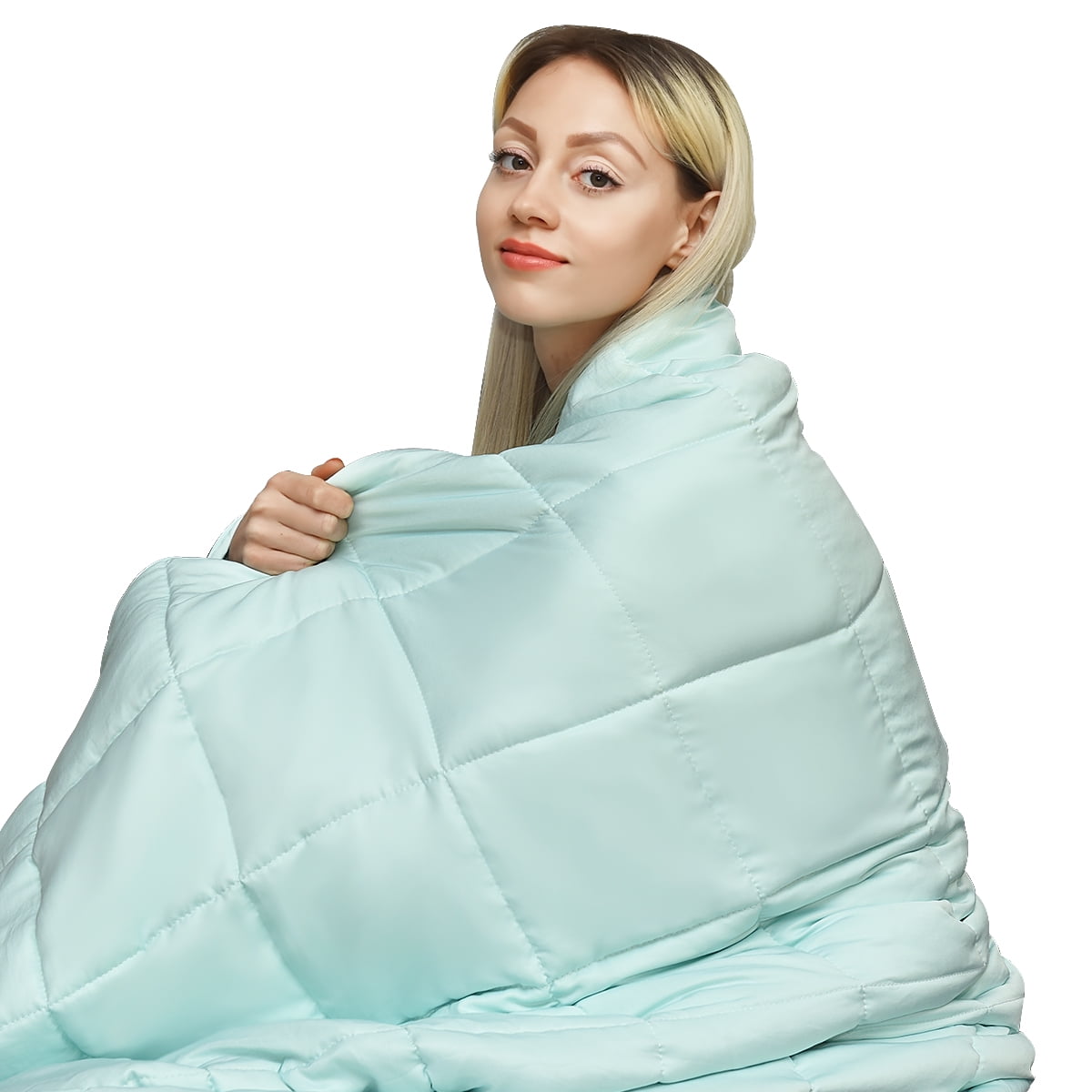 Gymax 10 lbs 41'' x 60'' Cooling Weighted Blanket Luxury Cooler Version