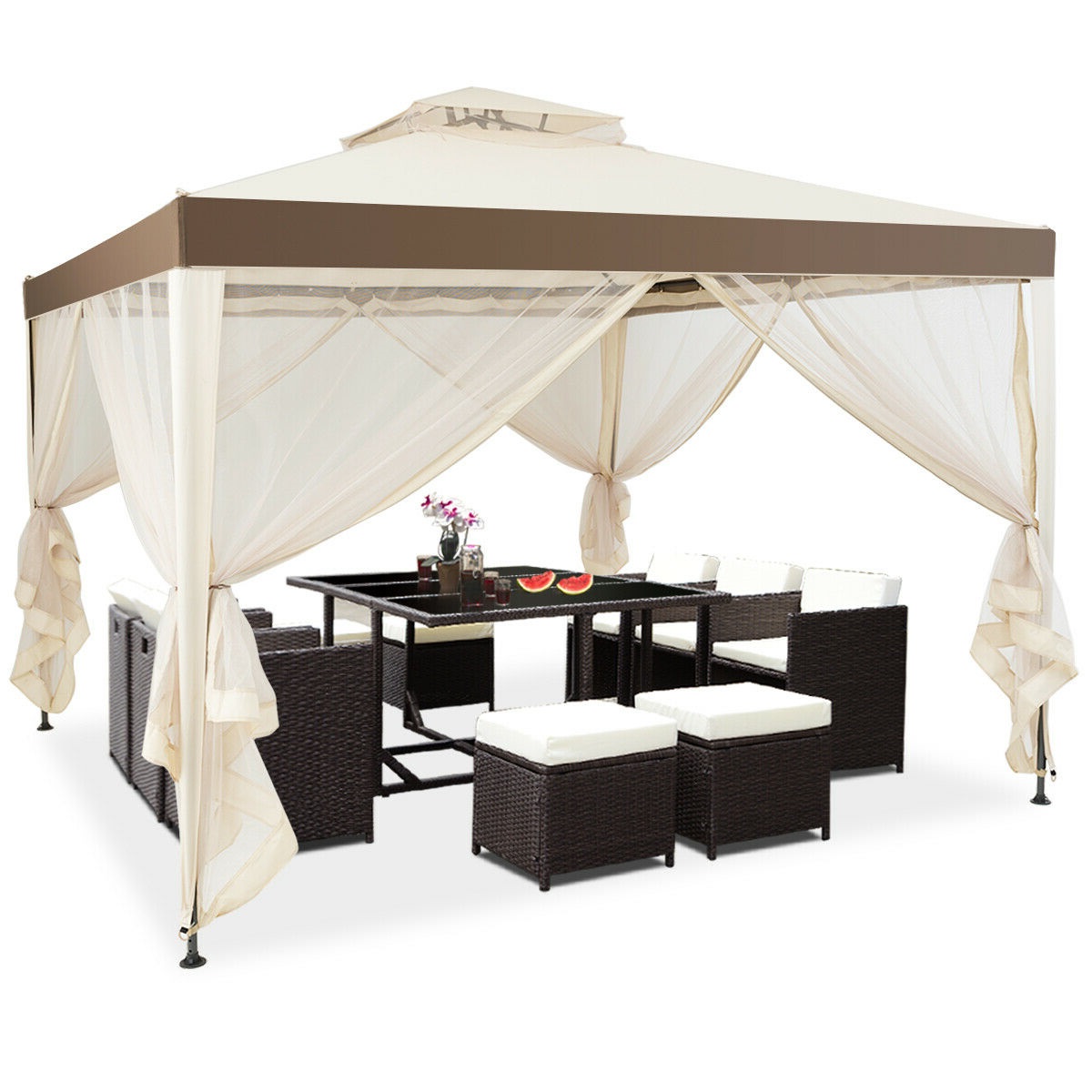 Mainstays Savvi 10' x 10' Outdoor Gazebo, in Beige