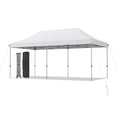 thumbnail image 1 of Gymax 10' x 20' Folding Tent Canopy Easy to Set-up Canopy w/3 Height Positions Wheeled Storage Bag 6 Windproof Ropes & 6 Nails, 1 of 10