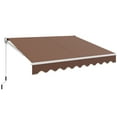 thumbnail image 1 of Gymax 10' x 8.2' Retractable Awning Sunshade Shelter Manual Crank Handle Coffee, 1 of 9