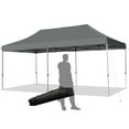 thumbnail image 1 of Gymax 10'x20' Pop up Canopy Tent Folding Heavy Duty Sun Shelter Adjustable W/Bag Grey, 1 of 10