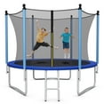 thumbnail image 1 of Gymax 10FT Jumping Exercise Recreational Bounce Trampoline for Kids W/Safety Enclosure, 1 of 9