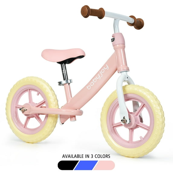 Gymax 12'' Balance Bike Kids No-Pedal Learn To Ride Pre Bike w/ Adjustable Seat Pink