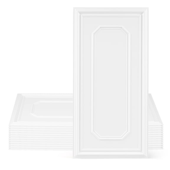 Gymax 12 PCS Ceiling Tiles Decorative PVC Ceiling Covering Panels Cover 95 sq.ft