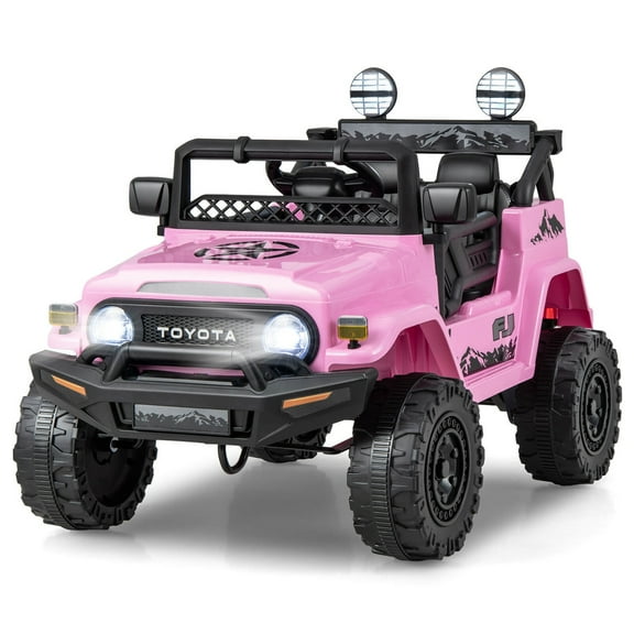 Gymax Licensed Toyota FJ Toddler Ride on Car 12V Battery Powered Kids Truck Pink