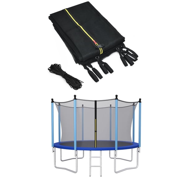 Gymax 12FT Trampoline Replacement Safety Enclosure Net Weather-Resistant