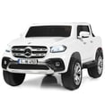 thumbnail image 1 of Gymax 12V 2-Seater Kids Ride On Car Licensed Mercedes Benz X Class RC w/ Trunk White, 1 of 9