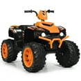 thumbnail image 1 of Gymax 12V Electric Kids Ride On Car ATV 4-Wheeler Quad w/ Music LED Light Orange, 1 of 9
