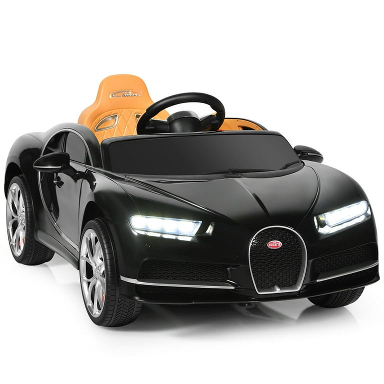 Bugatti Chiron black 12 Volts Electric car For children with