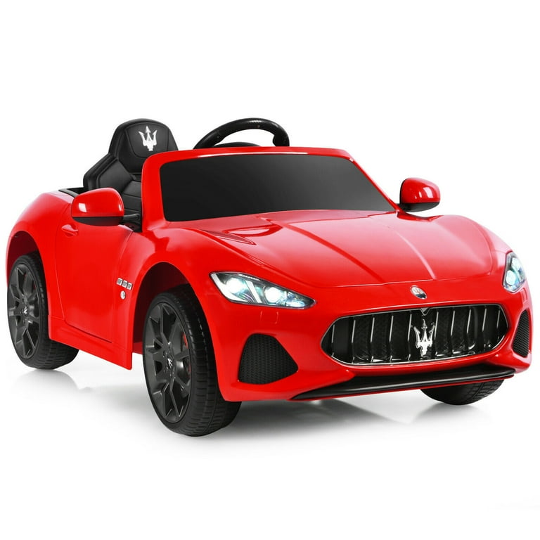 Gymax 12V Kids Ride On Car Licensed Maserati GranCabrio w Remote Control Music Red