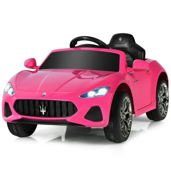 Gymax 12V Kids Ride On Car Maserati GranCabrio Licensed w/ Remote Control& Lights Pink