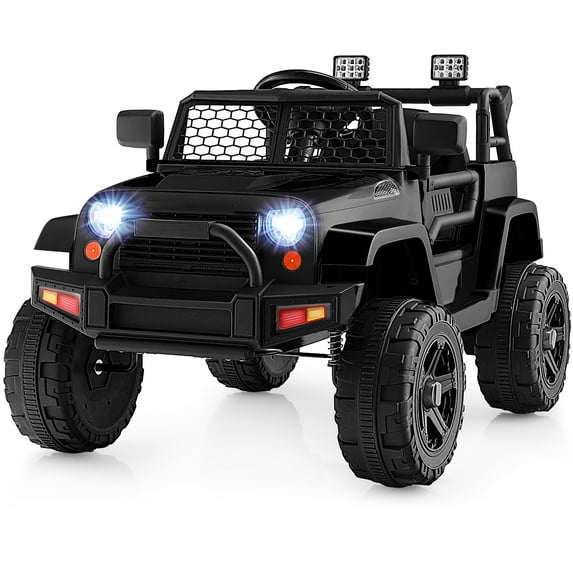 Gymax 12V Kids Ride On Truck Car Electric Vehicle Remote w/ Music & Light Black