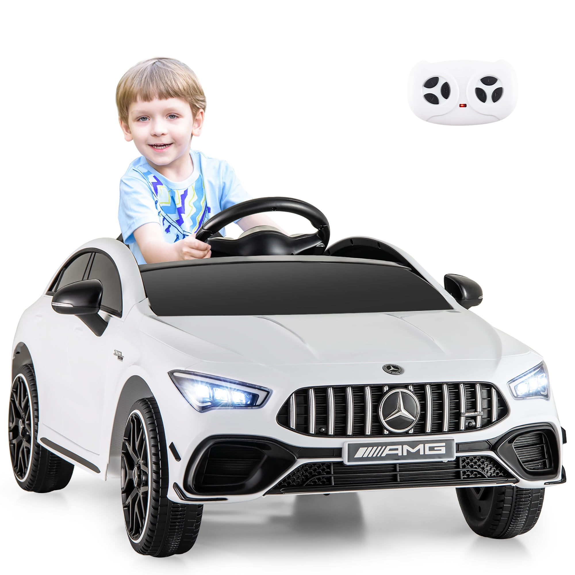Gymax 12V Kids Ride on Car w/Remote Rocking Function Transport Wheels Lights & Music