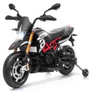 Gymax 12V Licensed Kids Ride On Motorcycle w/ Headlight Training Wheel Black