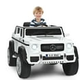 thumbnail image 1 of Gymax 12V Licensed Mercedes-Benz Kids Ride On Car RC Motorized Vehicles w/ Trunk White, 1 of 9