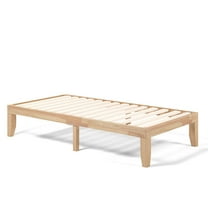 Gymax 14'' Twin Size Wooden Platform Bed Frame w/ Strong Slat Support Natural