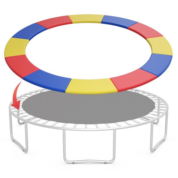 Gymax 14FT Trampoline Replacement Safety Pad Bounce Frame Waterproof Spring Cover