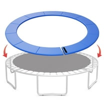 Gymax 14FT Trampoline Spring Cover Universal Trampoline Replacement Pad w/Split Design Blue