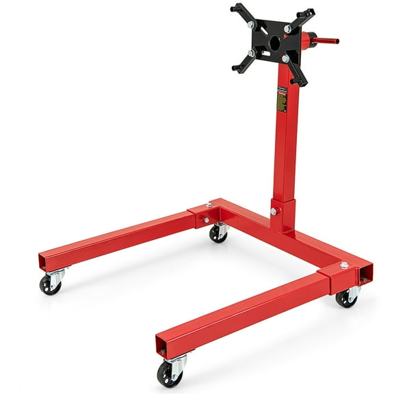 Gymax 1500 LBS Engine Stand w/ Wheels 360 Degree Rotating Head & Adjustable Arms