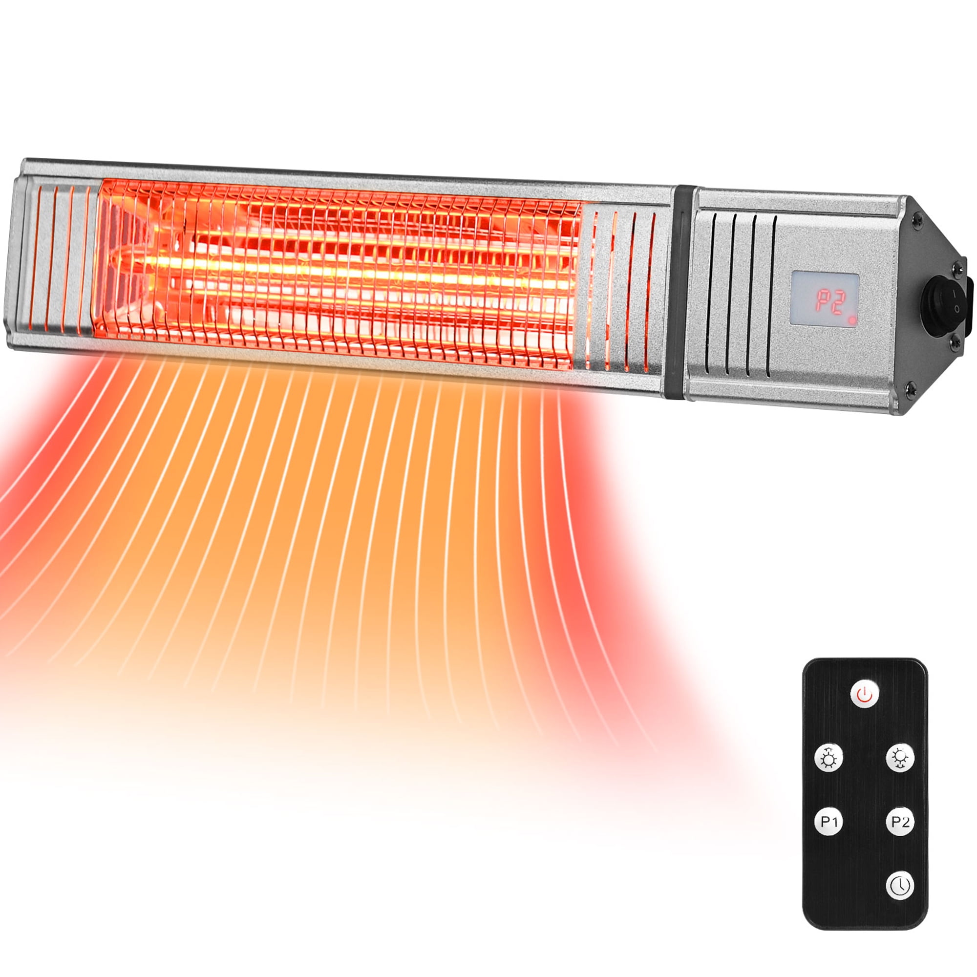 Gymax 1500W Electric Infrared Wall Mount Space Heater Control