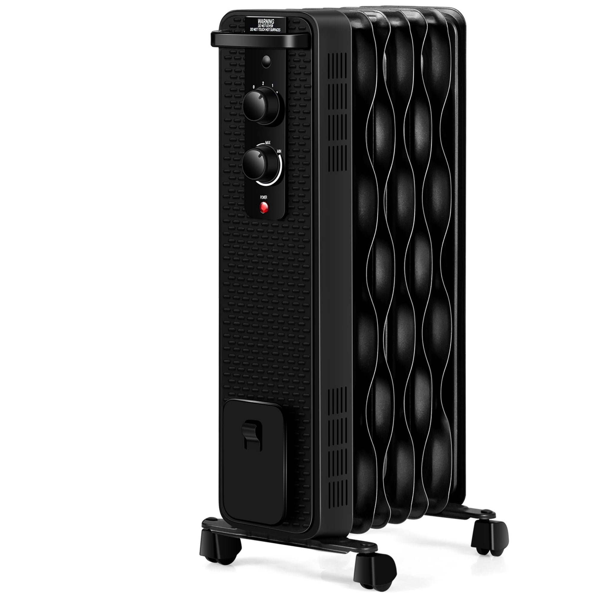 Gymax 1500W Space Heater Oil Filled Radiator with 3 Heating Modes Black -  Walmart.com