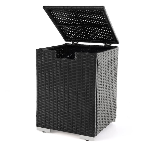 Gymax 16'' Rattan Propane Tank Cover Hideaway Side Table 20 lbs Propane Gas Holder