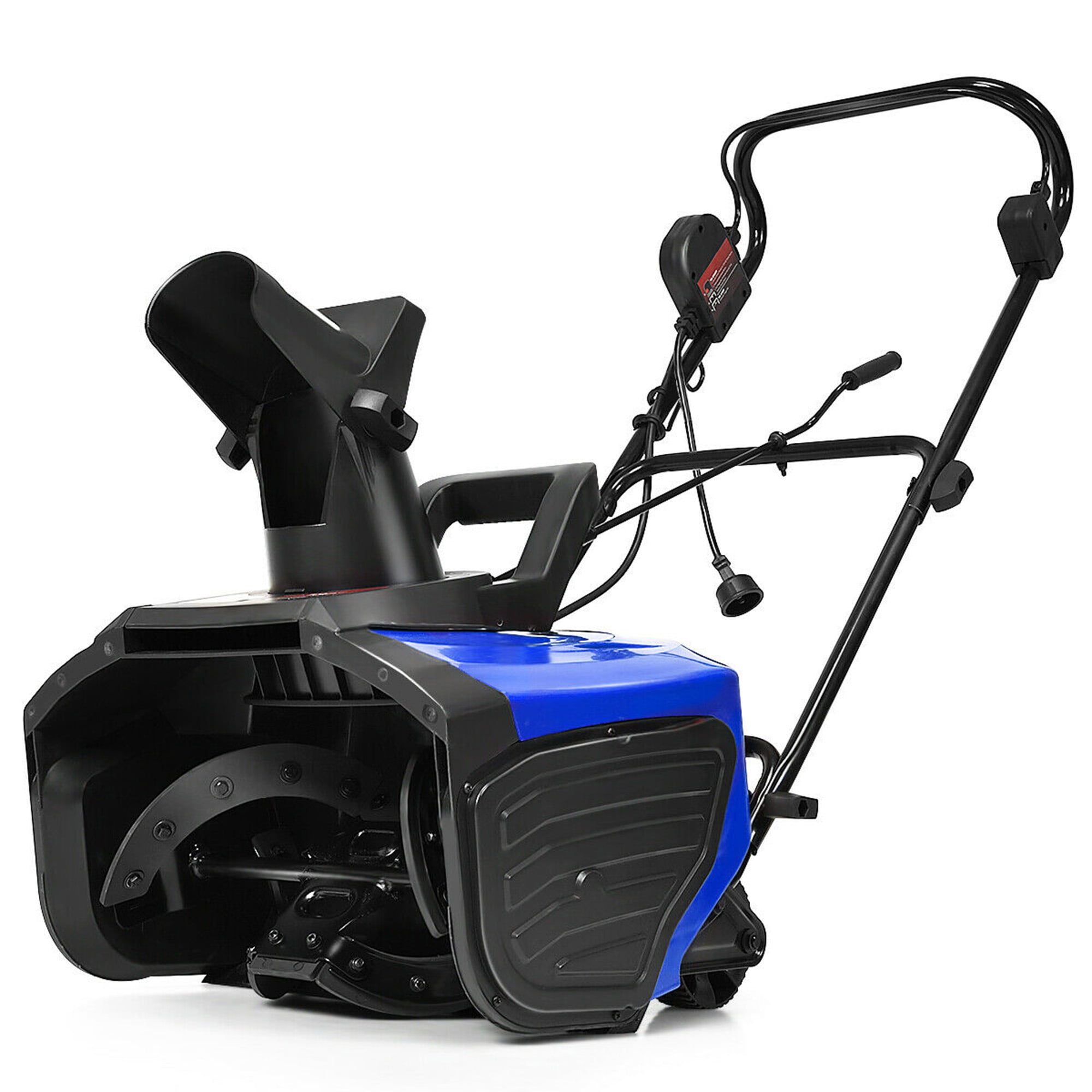 GYMAX Electric Snow Thrower, 18” 15Amp Corded Snow Blower with 180° Chute  Rotation & 2 Transport Wheels, 26' Throwing Distance for Driveway, Sidewalk