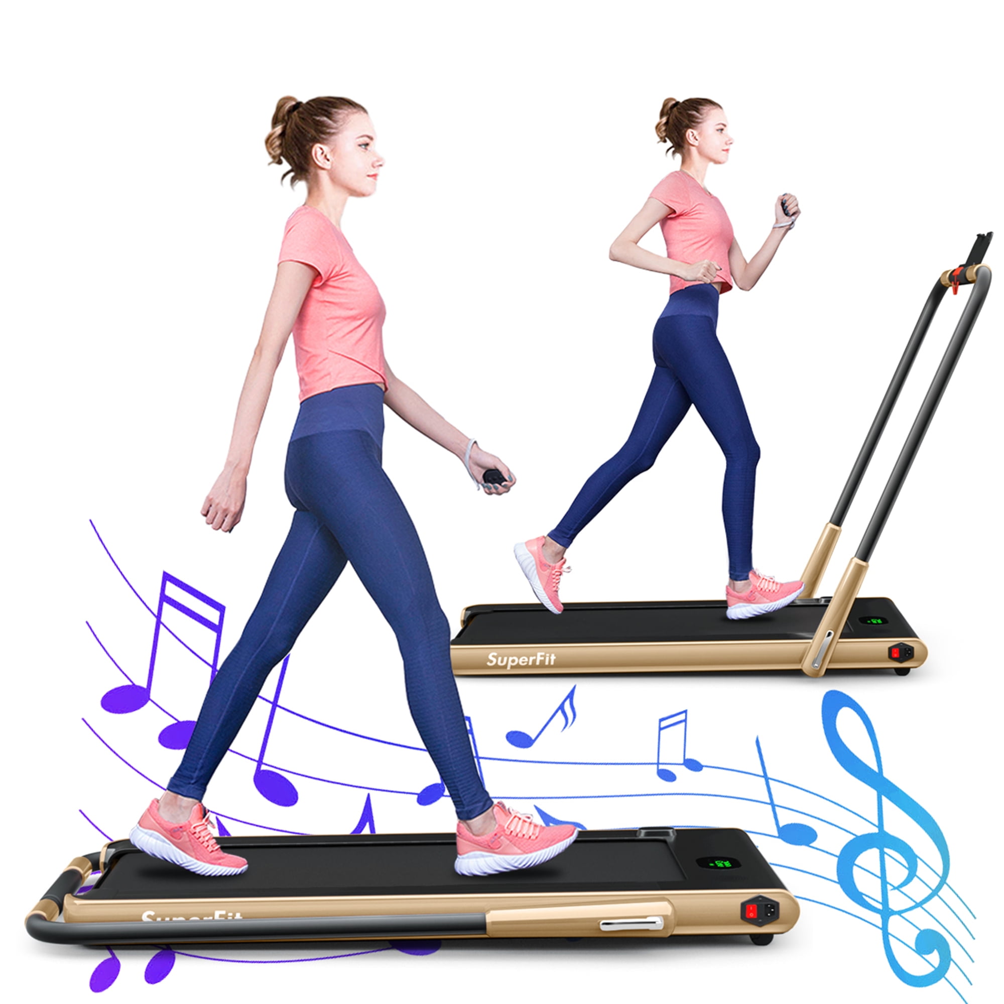 Gymax 2.25HP Under Desk Electric Pad Treadmill Running