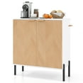 Gymax 2Door Buffet Sideboard w/ Shelf Metal Legs&Anti