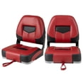 thumbnail image 1 of Gymax 2 PCS Low Back Boat Seat Folding Fishing Boat Seat Stainless Steel Screws Included, 1 of 10