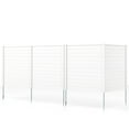 thumbnail image 1 of Gymax 2PCS PP Privacy Fence Screen 48'' H x 48'' W 4 Panels No-Dig Air Conditioner Trash Can Pool Equipment Enclosure with Galvanized Ground Stakes White, 1 of 10