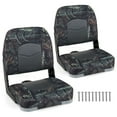 thumbnail image 1 of Gymax 2-Pack Boat Seats Folding Low Back Boat Chairs w/Thick Sponge Padding Hinges, 1 of 9