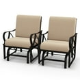 thumbnail image 1 of Gymax 2 Pieces Patio Glider Chair Outdoor Metal Glider w/ Seat & Back Cushions Backyard Poolside, 1 of 8