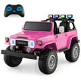 thumbnail image 1 of Gymax 2 Seater Ride On Truck Car 12V Licensed Toyota FJ40 RC w/ Laser Light & Music Pink, 1 of 10