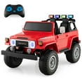 thumbnail image 1 of Gymax 2 Seater Ride On Truck Car 12V Licensed Toyota FJ40 RC w/ Laser Light & Music Red, 1 of 10