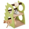 thumbnail image 1 of Gymax 2-Tier Dinosaur Cat Tree Tower w/ Rotating Scratching Sisal Ball Climbing Rods, 1 of 10