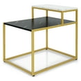 thumbnail image 1 of Gymax 2 Tier End Side Table Metal Frame Nightstand with Storage Shelf Living Room, 1 of 9