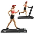 thumbnail image 1 of Gymax 2 in 1 Folding Treadmill  4.75HP Running Machine w/ APP & Remote Control Black, 1 of 10
