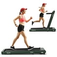 thumbnail image 1 of Gymax 2 in 1 Folding Treadmill  4.75HP Running Machine w/ APP & Remote Control Green, 1 of 10