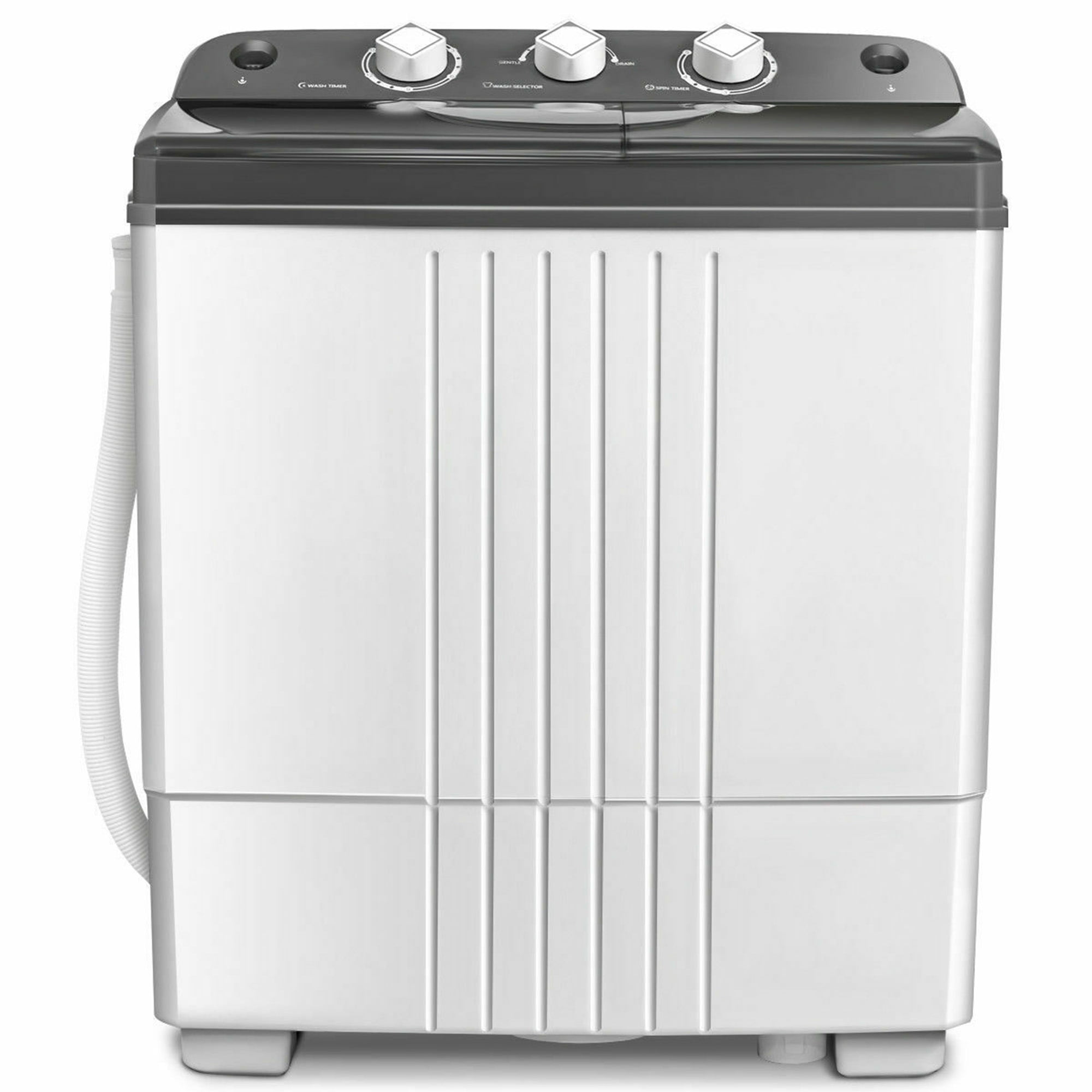  Homguava 20Lbs Capacity Portable Washing Machine Washer and  Dryer Combo Twin Tub Laundry 2 In 1 Washer(12Lbs) & Spinner(8Lbs) Built-in  Gravity Drain Pump,for Apartment,Dorms,RV Camping (grey+white) : Appliances