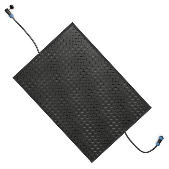 Gymax 20'' x 30'' Heated Snow Melting Mat w/ 3 in/h Speed Non-Slip Rubber for Walkway