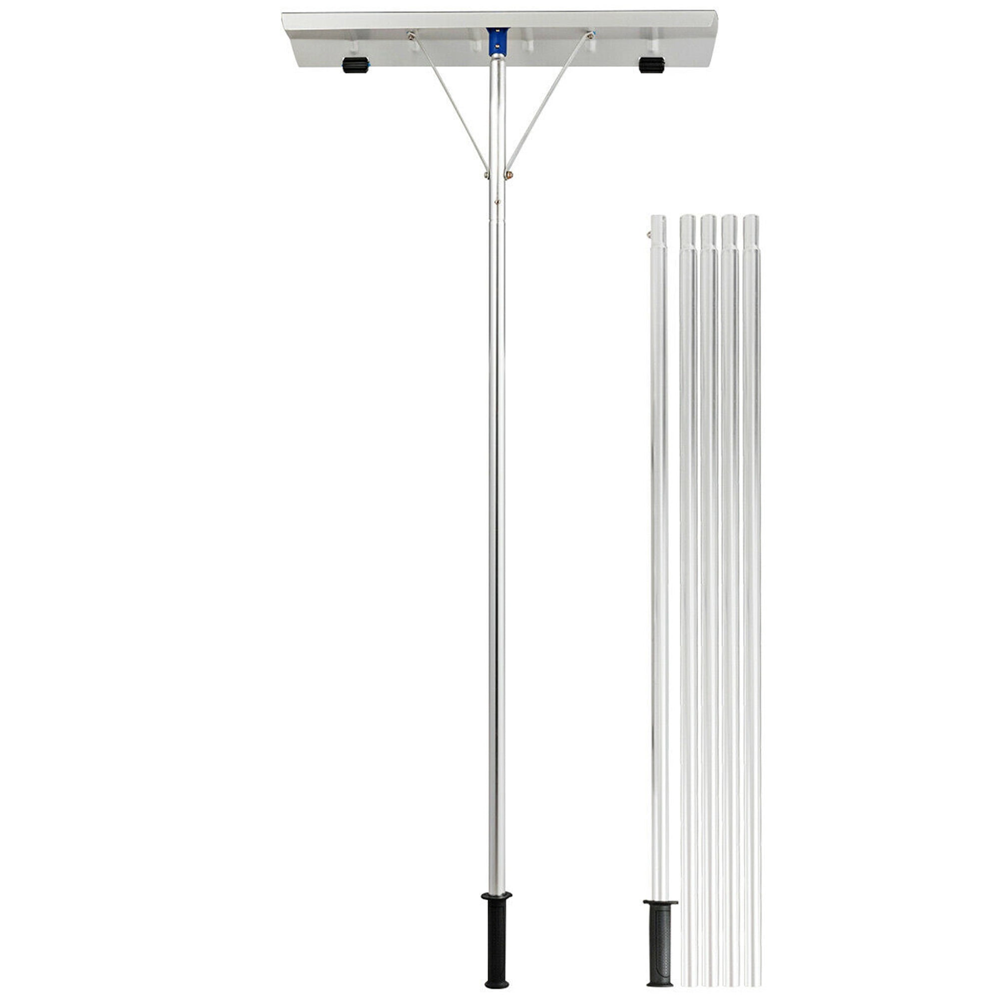 Gymax 20FT Adjustable Snow Roof Rake Large Poly Blade Aluminum Tube Non